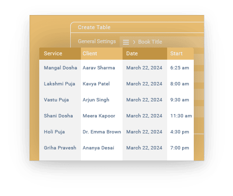 Pandit Ji Booking Dashboard