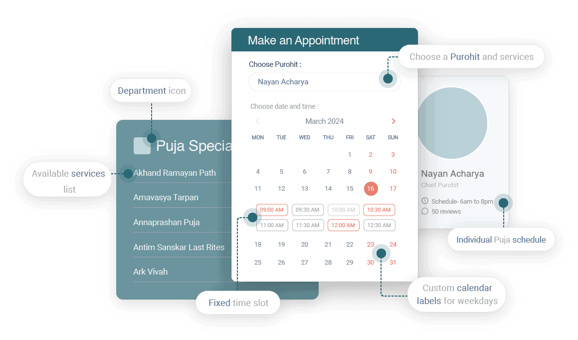 Book Pandjt ji Online Booking Feature