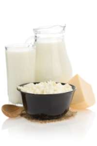 Fresh dairy milk, cheese, and rice for traditional Bhog offerings at Utsav Market™.