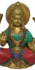 Godess Laxmi Brass Statue Diwali Pooja Festival Multicolor Idol Religiuouse Gift Dhan Laxmi Pooja Yantra Sculpture Idols 6.5 in
