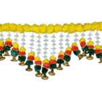 Marigold Toran With white flower Bandharwar