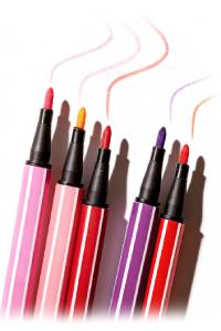 Lipstick collection with vibrant colours and sleek packaging.
